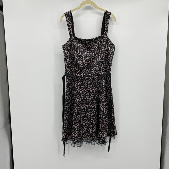 Ruby Rox Y2K Goth Punk black pink lace satin dress - Picture 14 of 14